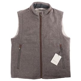 Corneliani Seiden-Kaschmir-Weste, Größe 50 IT Braun