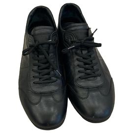 Prada Low-Top Sneakers Black Soft Leather Black