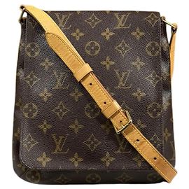 Bolso de Hombro Musette Salsa Louis Vuitton Castaño