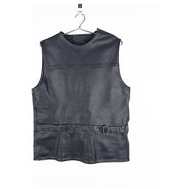 Bondage-Lederweste Prada von Raf Simons SS23 Schwarz