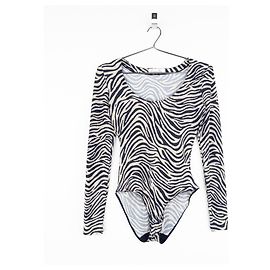 Dior by Galliano 2000s Zebra Print Body Suit White