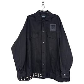 Raf Simons SS23 Big Fit Tassel Studded Denim Jacket Black