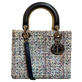 Lady Dior Handbag in Multicolor Tweed Other