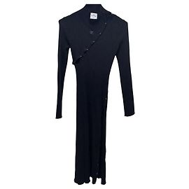 Courreges Strickkleid in Schwarz Schwarz