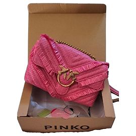 Pinko Handtasche Stroh Fuchsia Fuschia