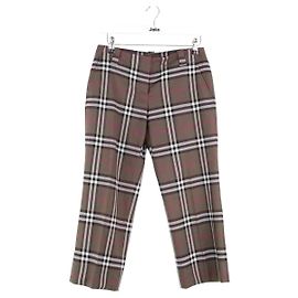 Burberry Calça Reta Caqui Caqui