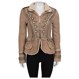Abrigo de piel de cordero marrón de shearling Dolce & Gabbana Talla 40 (S) Pre-owned Otro