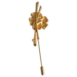 Broche Van Cleef & Arpels Arcane chapado en oro Dorado Gold hardware