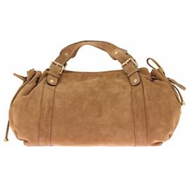 Gerard Darel Bolsa "24H" em camurça camel Camelo