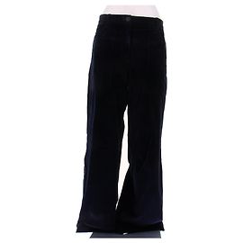 Autre Marque MAISON KITSUNE Navy Velvet Pants Black