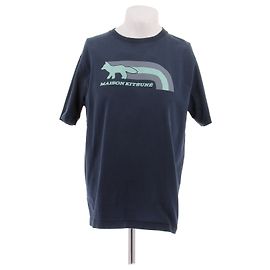 Autre Marque Camiseta de algodón azul oscuro MAISON KITSUNÉ Azul
