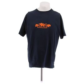 Autre Marque Camiseta azul marino MAISON KITSUNE de algodón Blanco