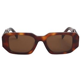 Prada Gafas de sol geométricas en carey marrón Castaño