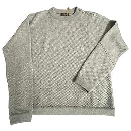 Grau Loro Piana Pullover aus Wolle und Kaschmir mit Knöpfen Grau