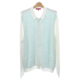 Chaqueta de punto con cremallera Supreme DASHES Blanco Verde