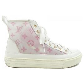 Baskets Stellar Line Louis Vuitton Rose Blanc
