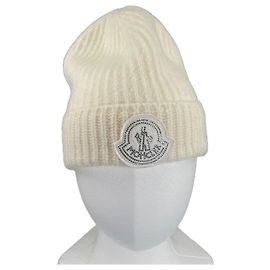 Moncler BERRETTO Wollstrickmütze Weiß