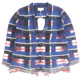 Maison Martin Margiela Strickjacke mit Karomuster Maison Margiela Blau Andere