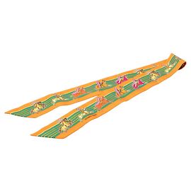Hermès Sciarpa Hermes Carre 90 Pani La Shar Pawnee Chief Multicolore Arancione