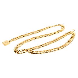 Chanel Gold Plated Chain Belt Golden