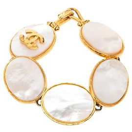 Pulsera Coco Mark de Chanel Blanco Dorado