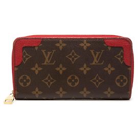 Louis Vuitton Monogram Zippy Wallet Retiro Long Brown Fuschia Monogram
