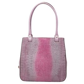 Salvatore Ferragamo Purple Embossed Leather Tote Bag Purple