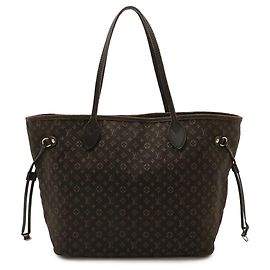 Bolsa tote Neverfull MM Monogram Idylle da Louis Vuitton Cinza antracite