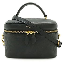 Louis Vuitton Monogram Empreinte Vanity PM Handbag Black