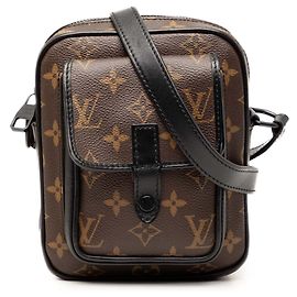Mochila Louis Vuitton Monogram Macassar Christopher marrom Marrom