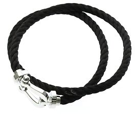 Pulsera charm grande de oro blanco Fred Force 10 Plata