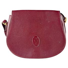 Borsa a spalla in pelle bordeaux Cartier Bordò