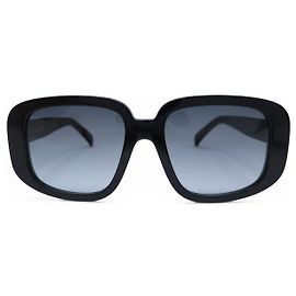 Céline NEUE CELINE CL40299U SONNENBRILLE SCHWARZE HARZ MIT LEDERETUI Schwarz