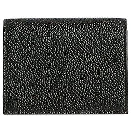 Thom Browne Triple Stripe Folded Double Card Holder Black