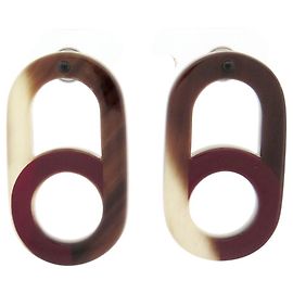 Hermès HERMES BUFFALO HORN AND LACQUER VARIATION EARRINGS Other