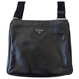 Prada Borsa a tracolla in pelle vitello Nero