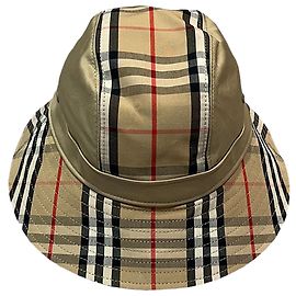 Burberry Vintage Check Panel Bucket Hat Beige Braun