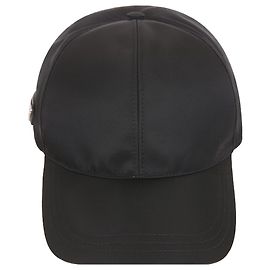 Prada Boné de beisebol com logo de triângulo lateral Preto