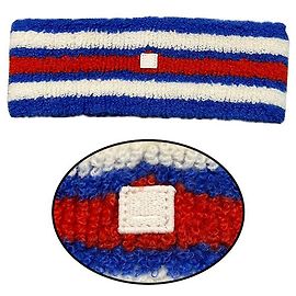 Faixa de cabeça em terry com logo Acne Small Face Azul