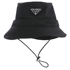 Prada Pet Nylon Bucket Hat Black