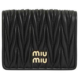 Miu Miu Cartera de Mujer Matelassé Afpp Negro