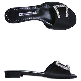 Manolo Blahnik Sandali Blck Ramiflat Nero