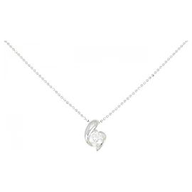 Autre Marque Platinum Diamond Necklace Silvery