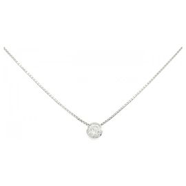 Autre Marque Platin-Diamant-Halskette Silber