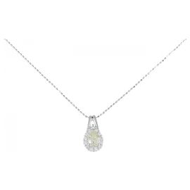 Autre Marque Platin-Diamant-Halskette Silber