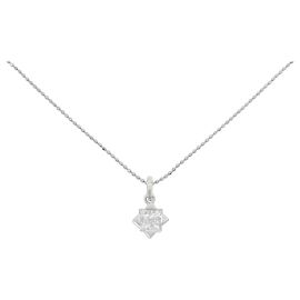 Autre Marque Diamant-Halskette Pt900 Pt850 Silber