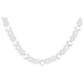 Autre Marque Collar de Oro Blanco Au750 Plata