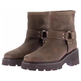 Ba&Sh Botas marrones de cuero Castaño