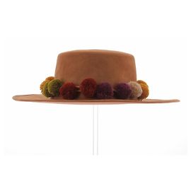 Autre Marque Chapeau marron en daim Marron