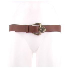 Ba&Sh Ceinture marron en cuir Brown